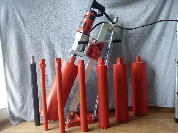 Алмазное бурение: cверление отверстий в бетонных стенах, перекрытиях, фундаментах и пр.